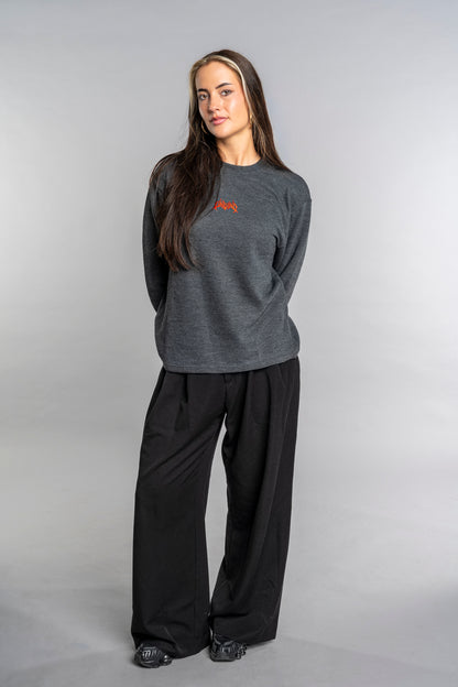 RED LOGO WAFFLE LONG SLEEVE